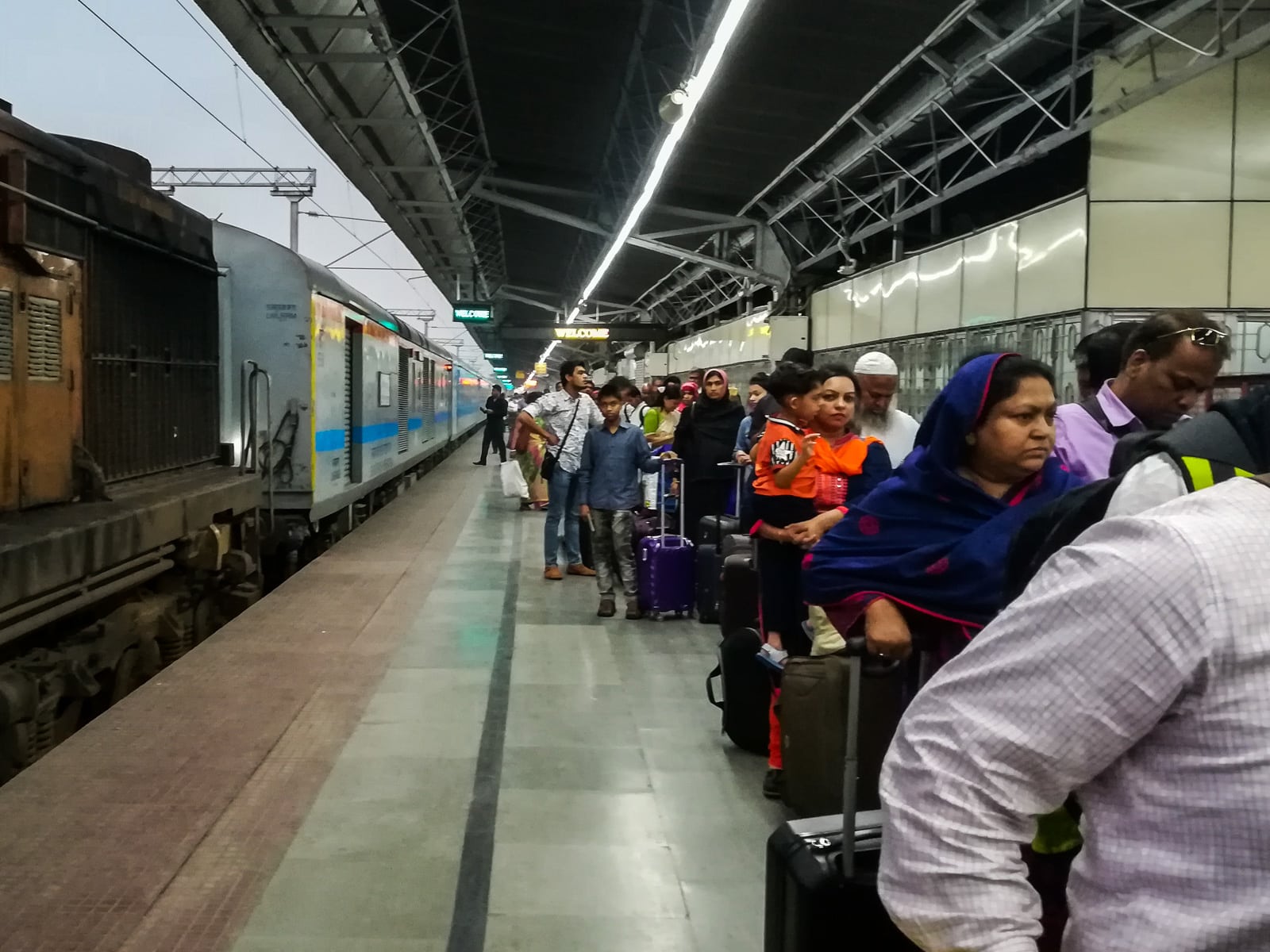 How to take the train from Dhaka to Kolkata - Immigration line at Kolkata Chitpur railway station - Lost With Purpose travel blog