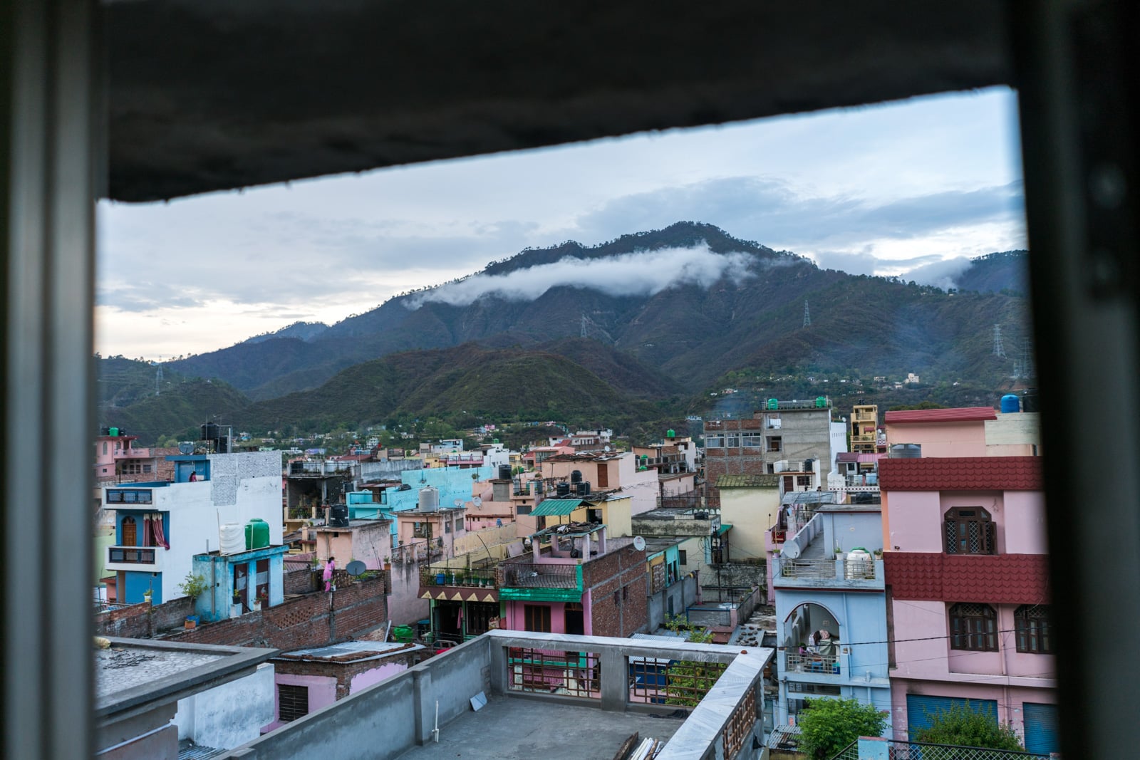 How to reach Srinagar from RIshikesh - View of Srinagar, Uttarakhand from a hotel room - Lost With Purpose travel blog