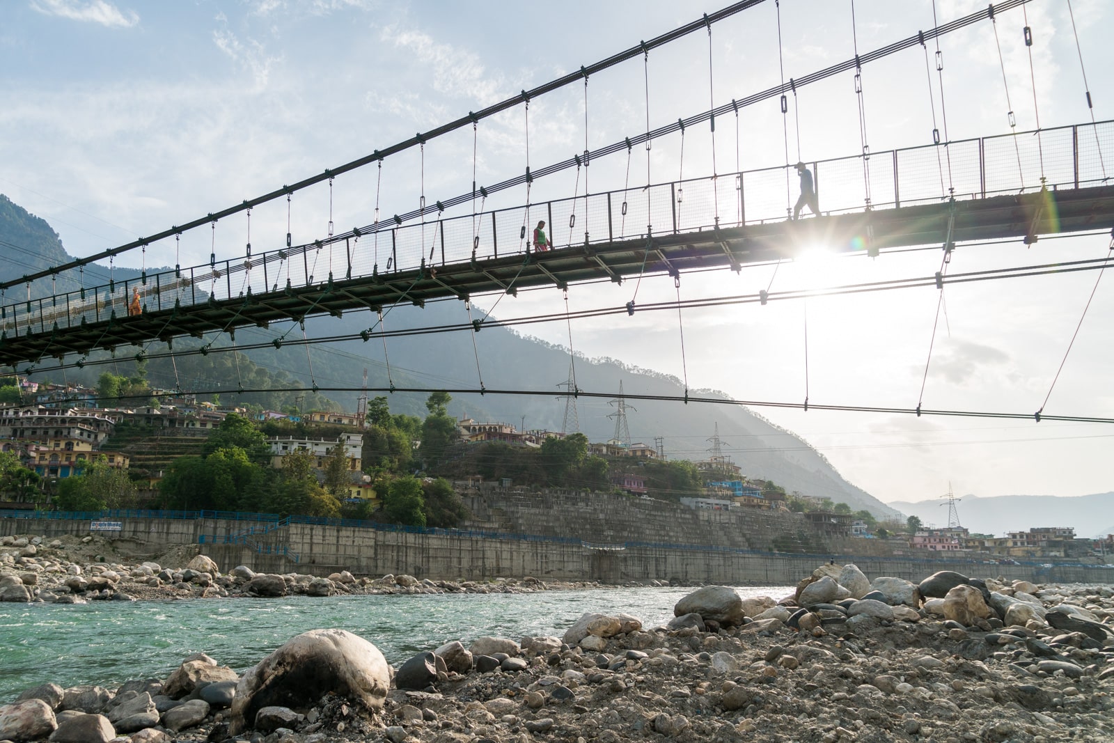 Bridge spanning the Bhagirathi River in Uttarkashi