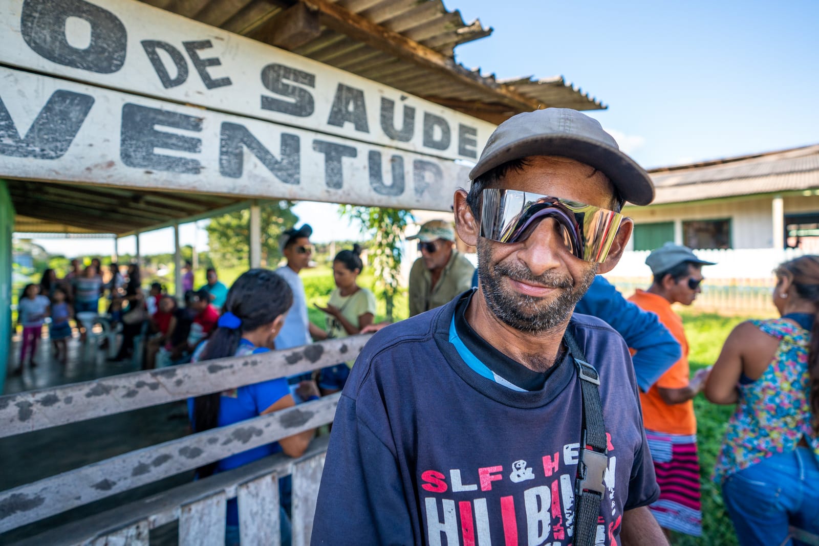 OneSight's mobile eye care clinic in the Brazilian Amazon - Alex the ice cream man with roll up sunglasses on - Lost With Purpose travel blog