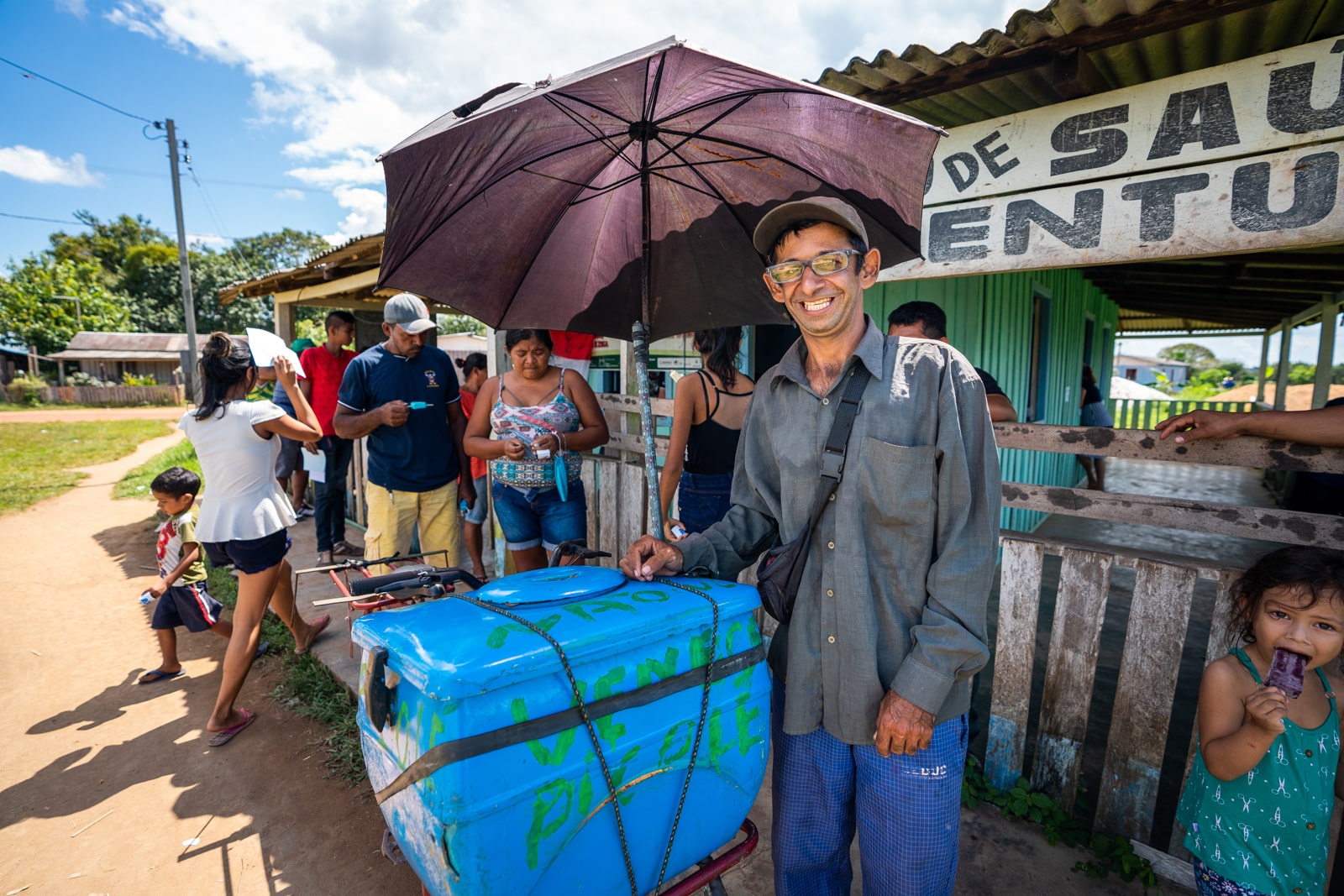 OneSight's mobile eye care clinic in the Brazilian Amazon - Alex the ice cream man - Lost With Purpose travel blog