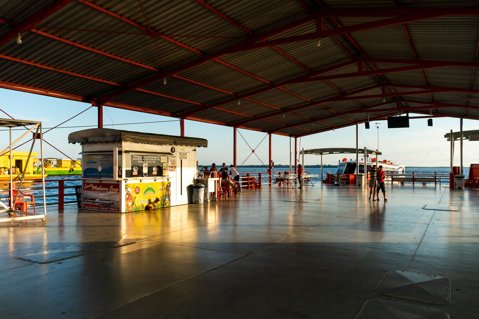 Taking the fast boat from Manaus, Brazil to Leticia, Colombia - Terminal Ajato ticketing booth - Lost With Purpose travel blog