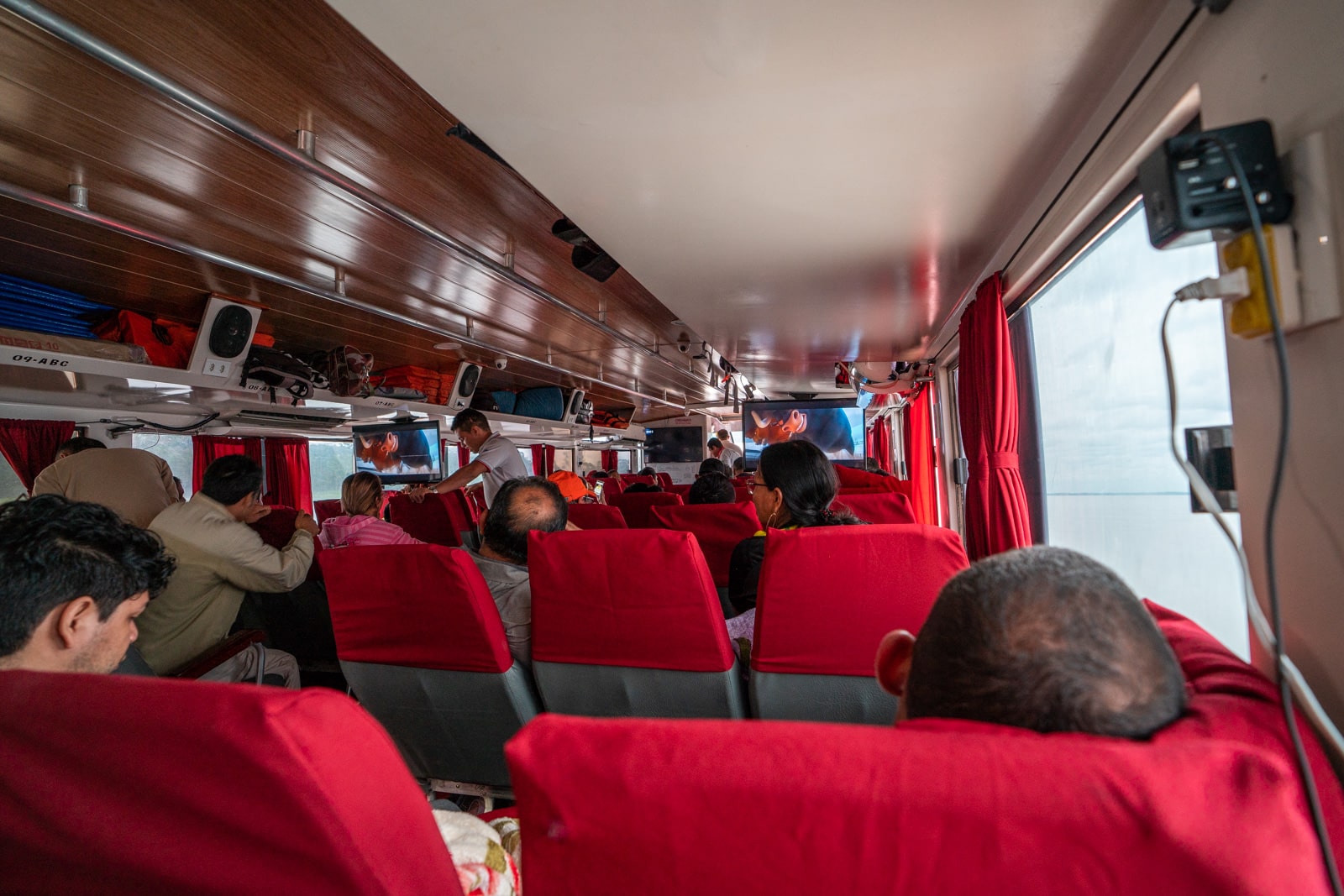 Taking the fast boat from Manaus, Brazil to Leticia, Colombia - View from the back of the fast boat - Lost With Purpose travel blog