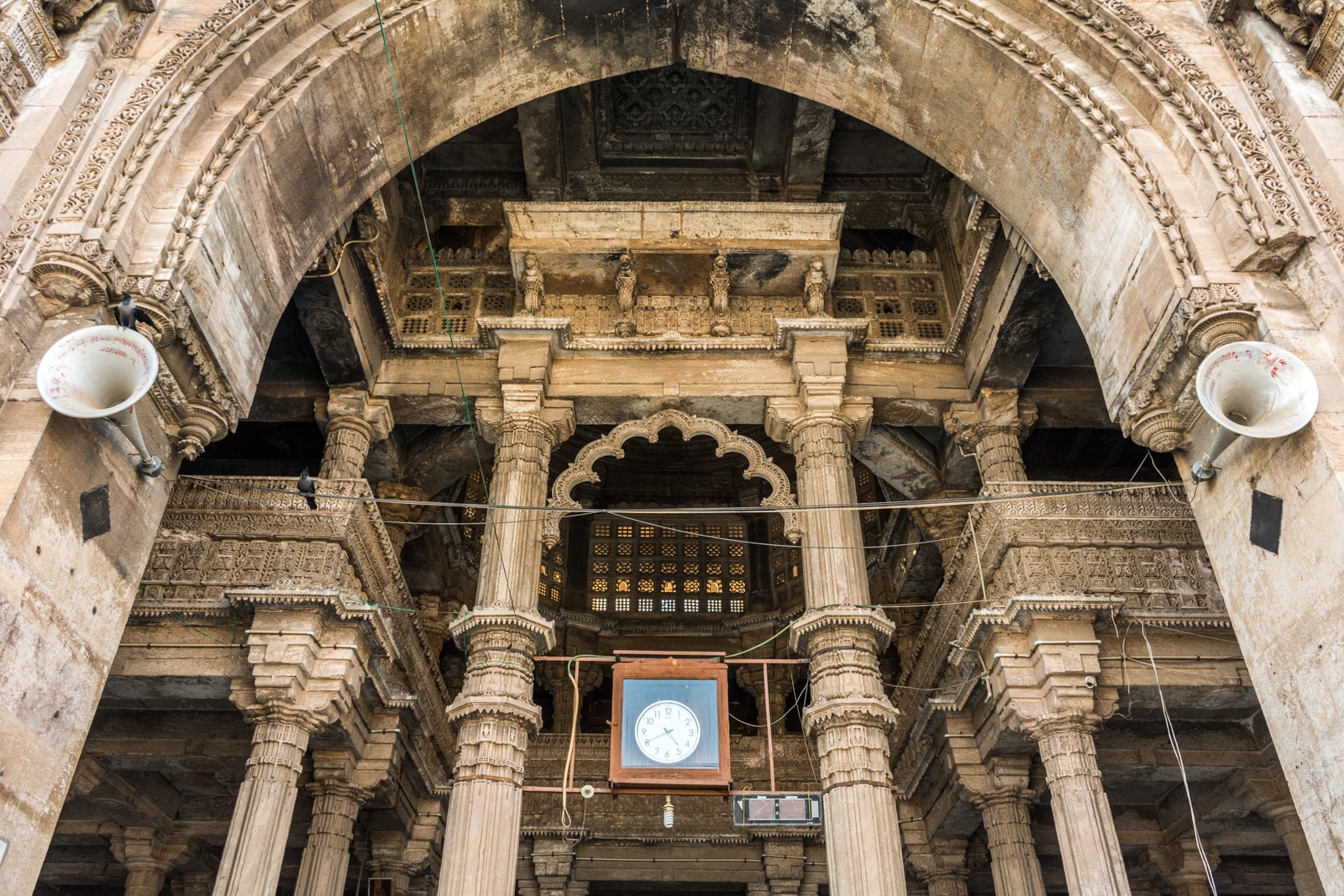 Interior of the Jama Masjid of Ahmedabad