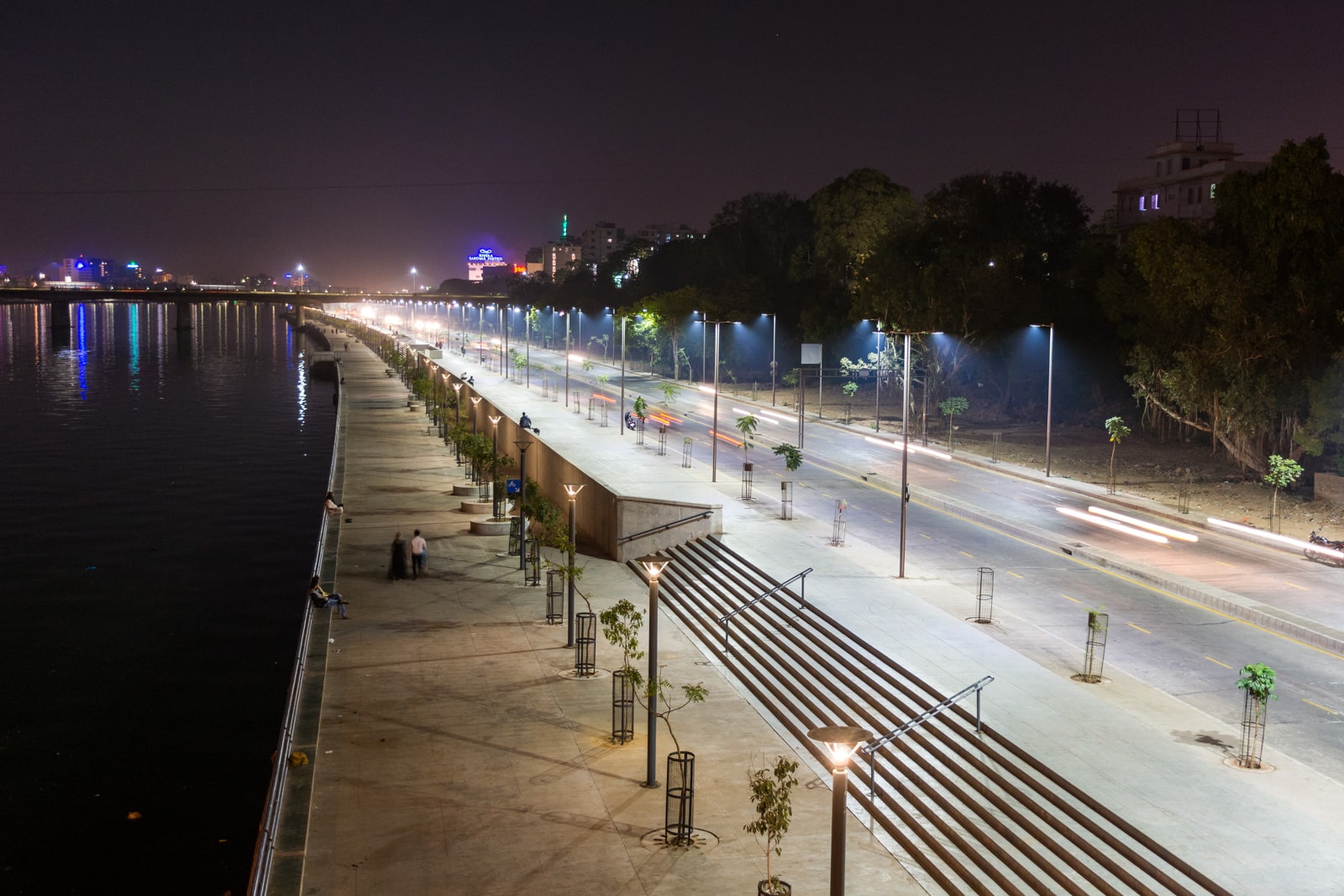 Riverside walkway in the Ahmedabad city center