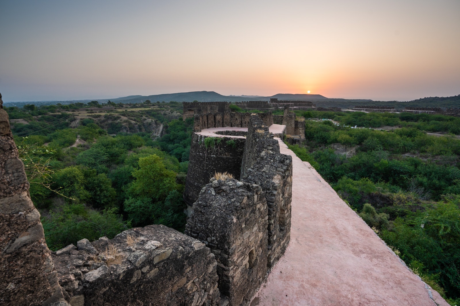 Learning to bike as a woman in Pakistan - Sunrise at Rohtas Fort - Lost With Purpose travel blog