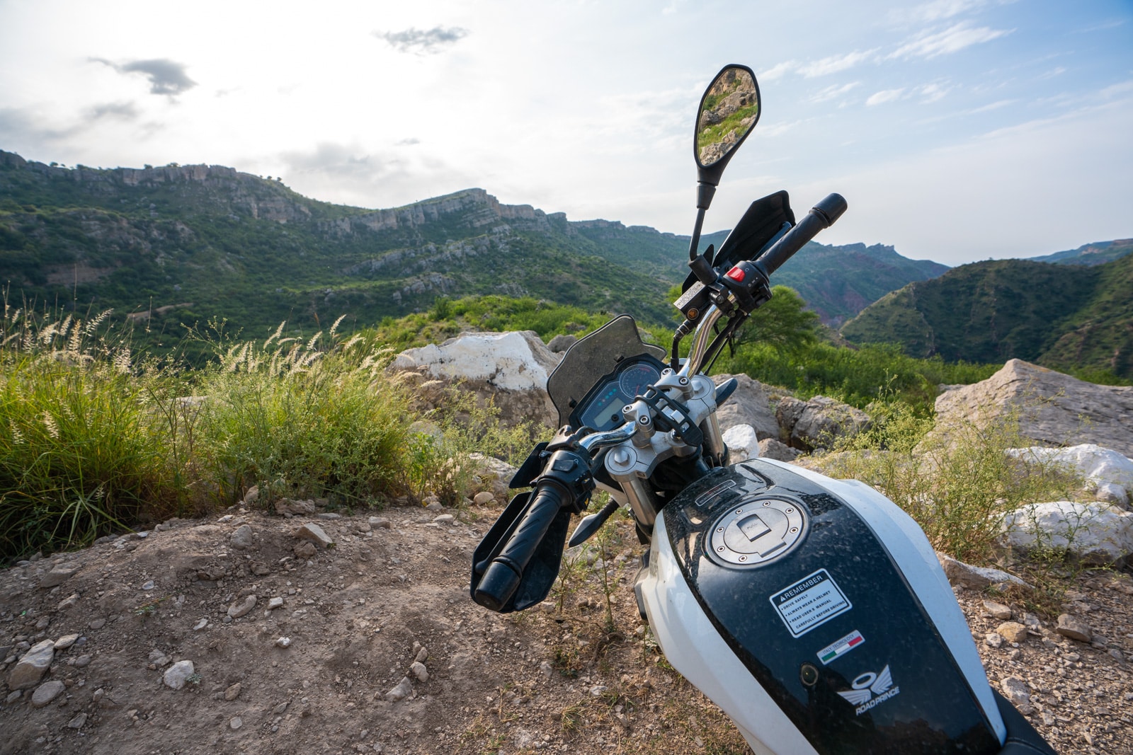 Learning to motorbike as a woman in Pakistan - Bike at sunrise in Neela Wahn, Punjab - Lost With Purpose travel blog