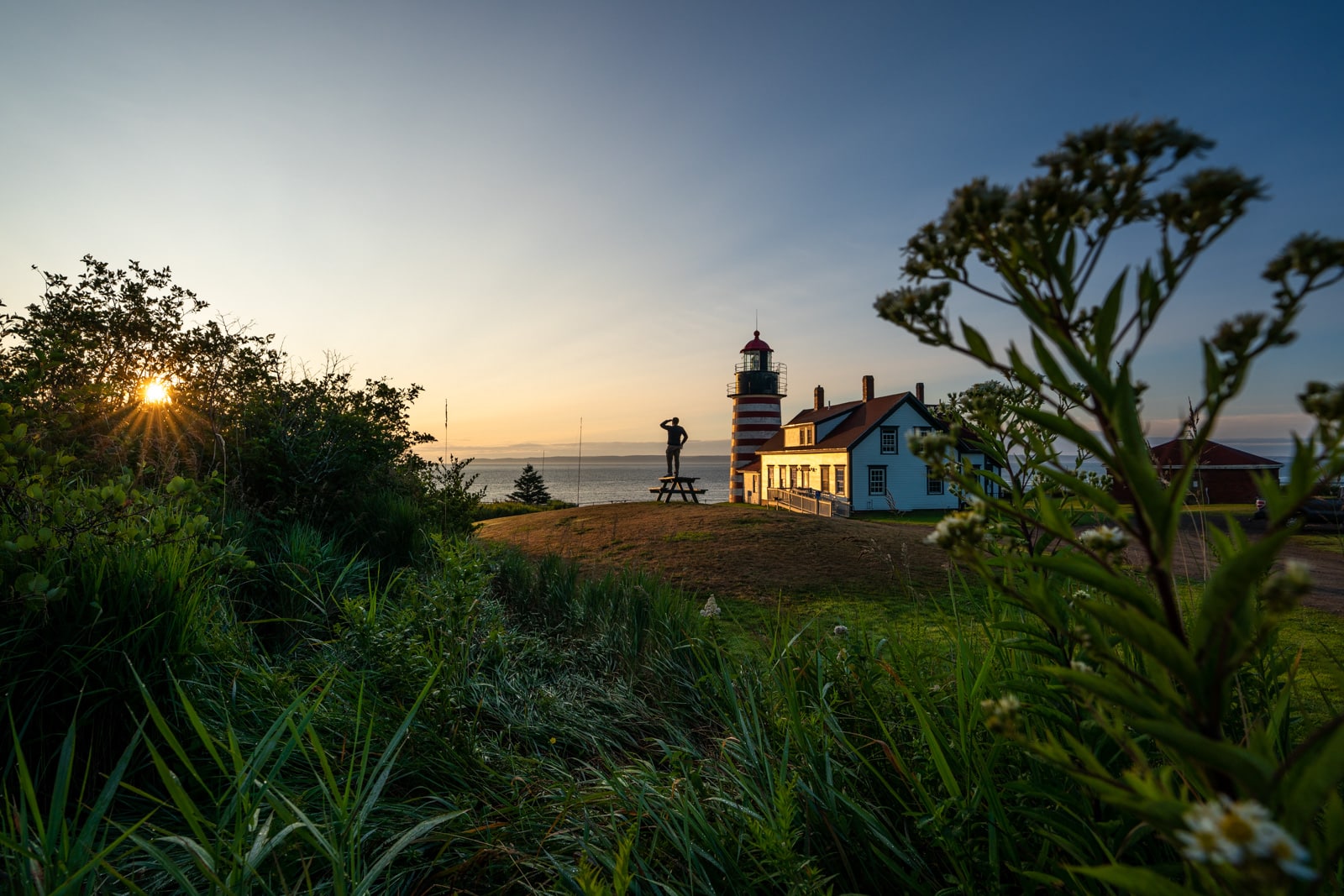 Watching sunrise at the West Quoddy Head lighthouse in Lubec, Maine - Lost With Purpose travel blog