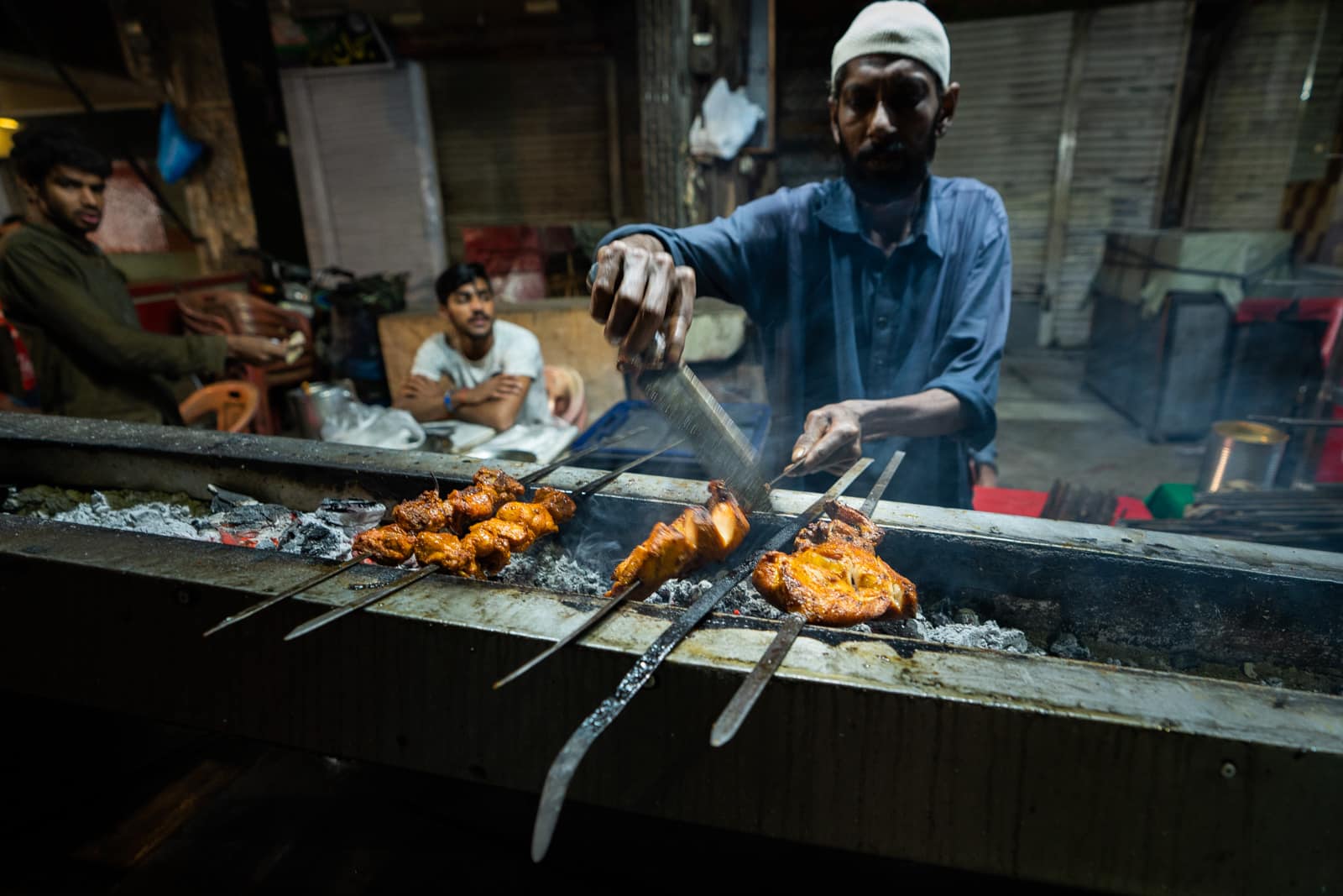 Unique things to do in Lahore - Kebabs cooking in the Walled City of Lahore