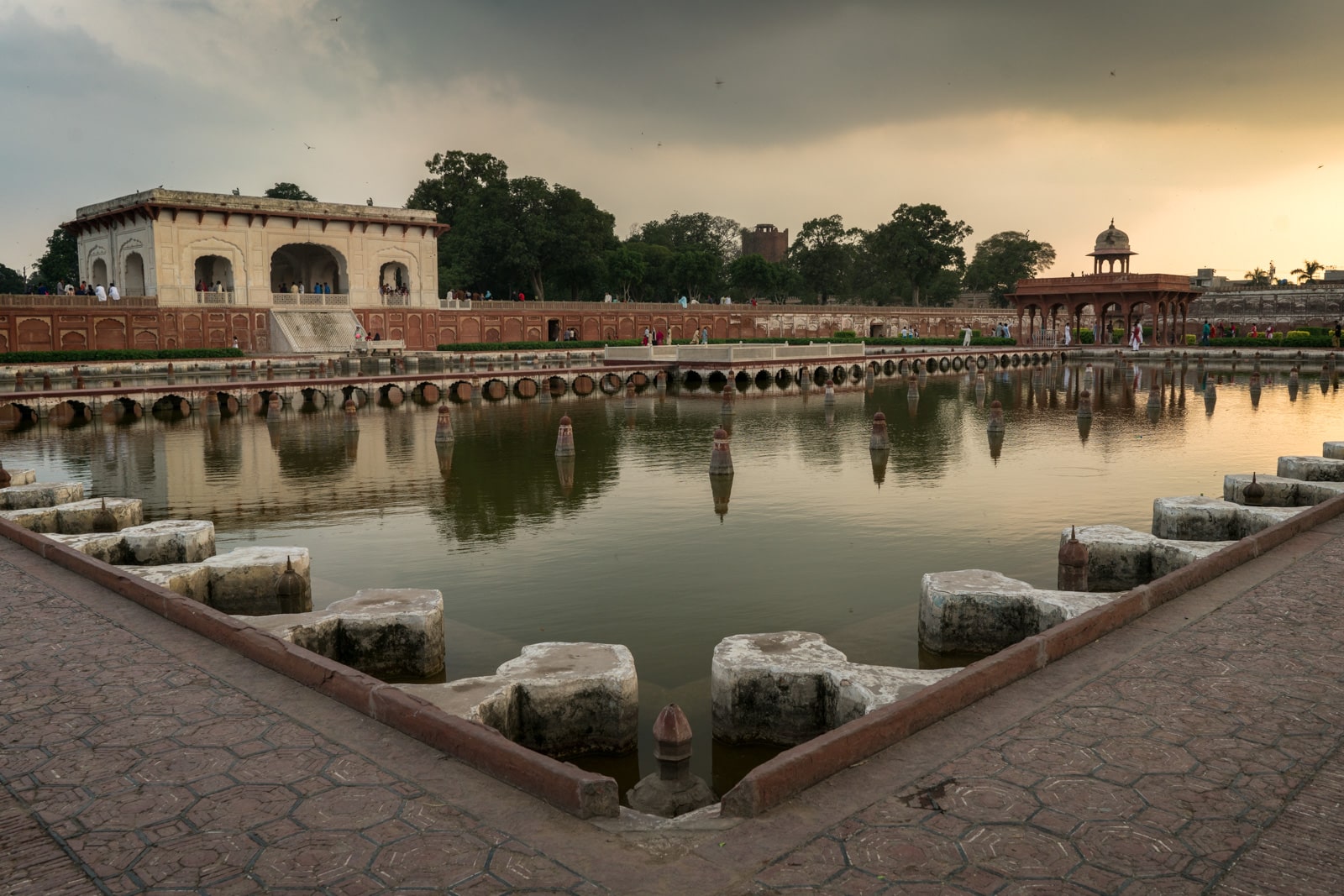 Unique things to do in Lahore - Sunset over Shalimar Gardens, Mughal gardens in Lahore, Pakistan