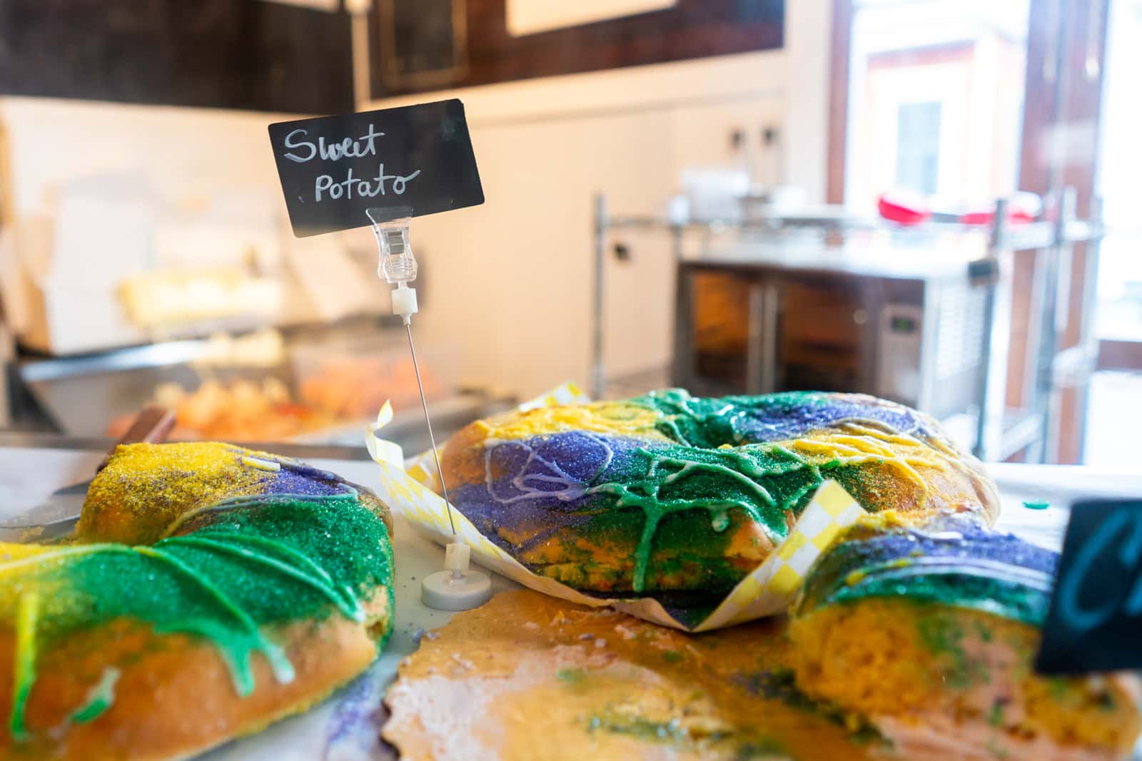 Sweet potato king cake at Bywater Bakery in New Orleans