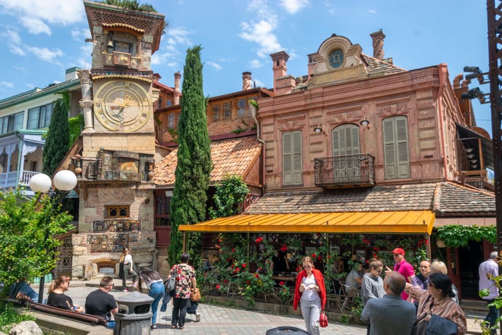 Clock tower in Tbilisi, Georgia