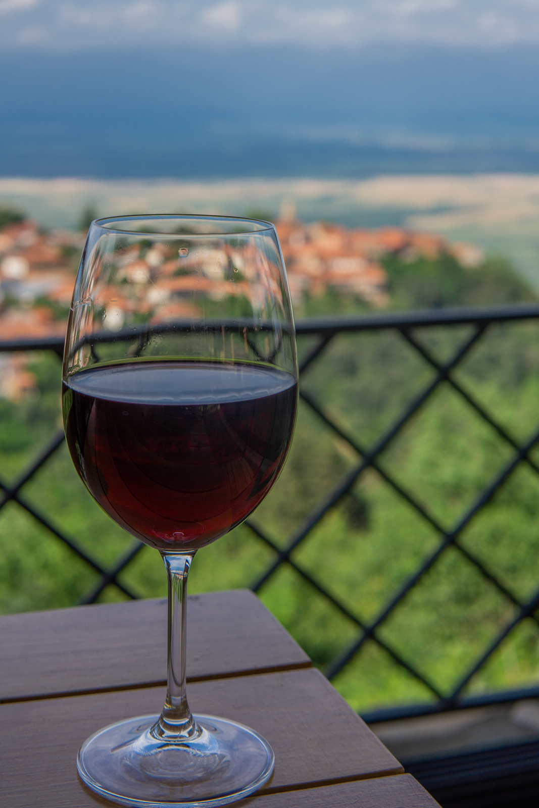 Wine with a view in Signagi, Georgia