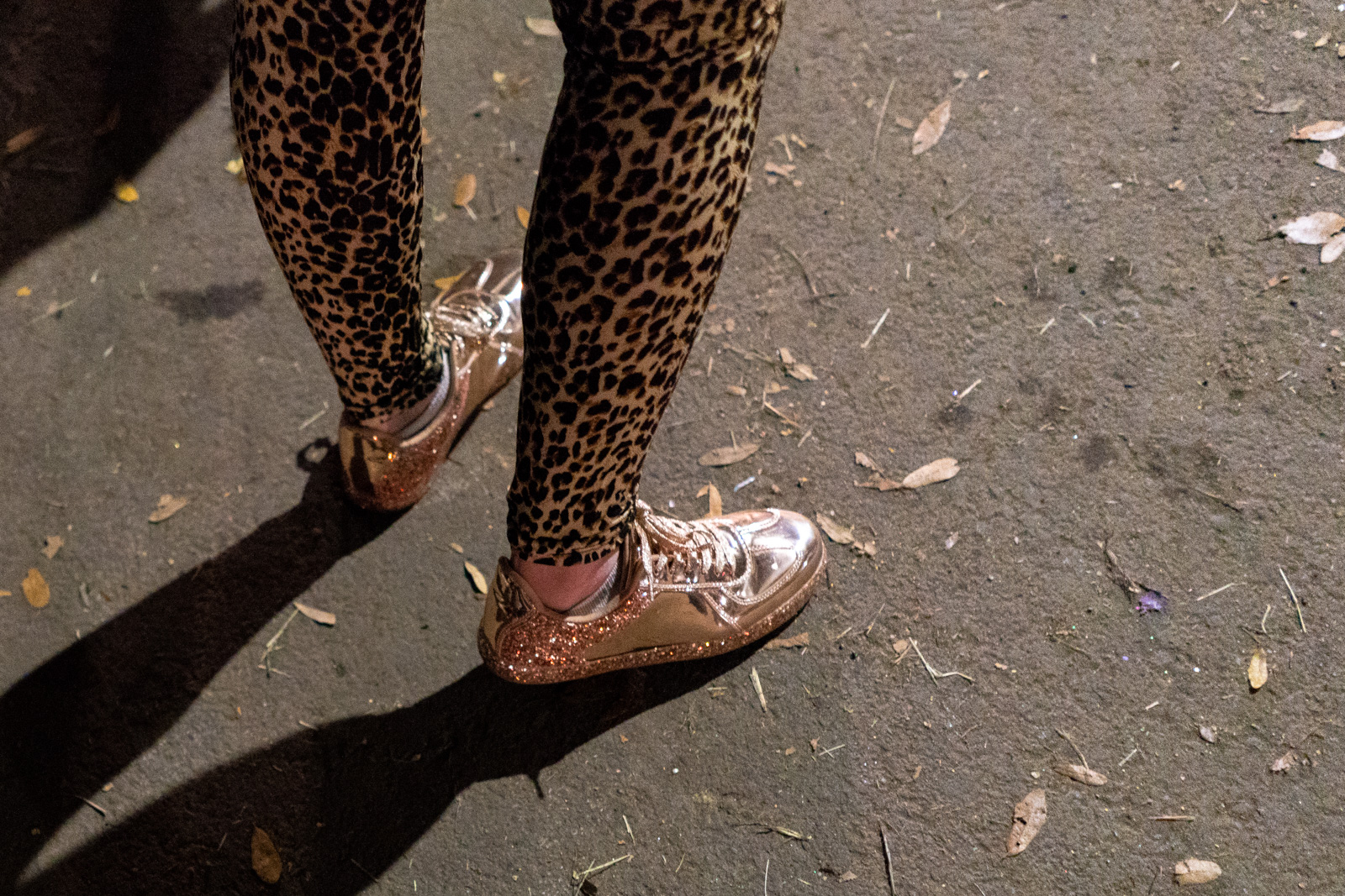 Leopard leggings during Mardi Gras in New Orleans