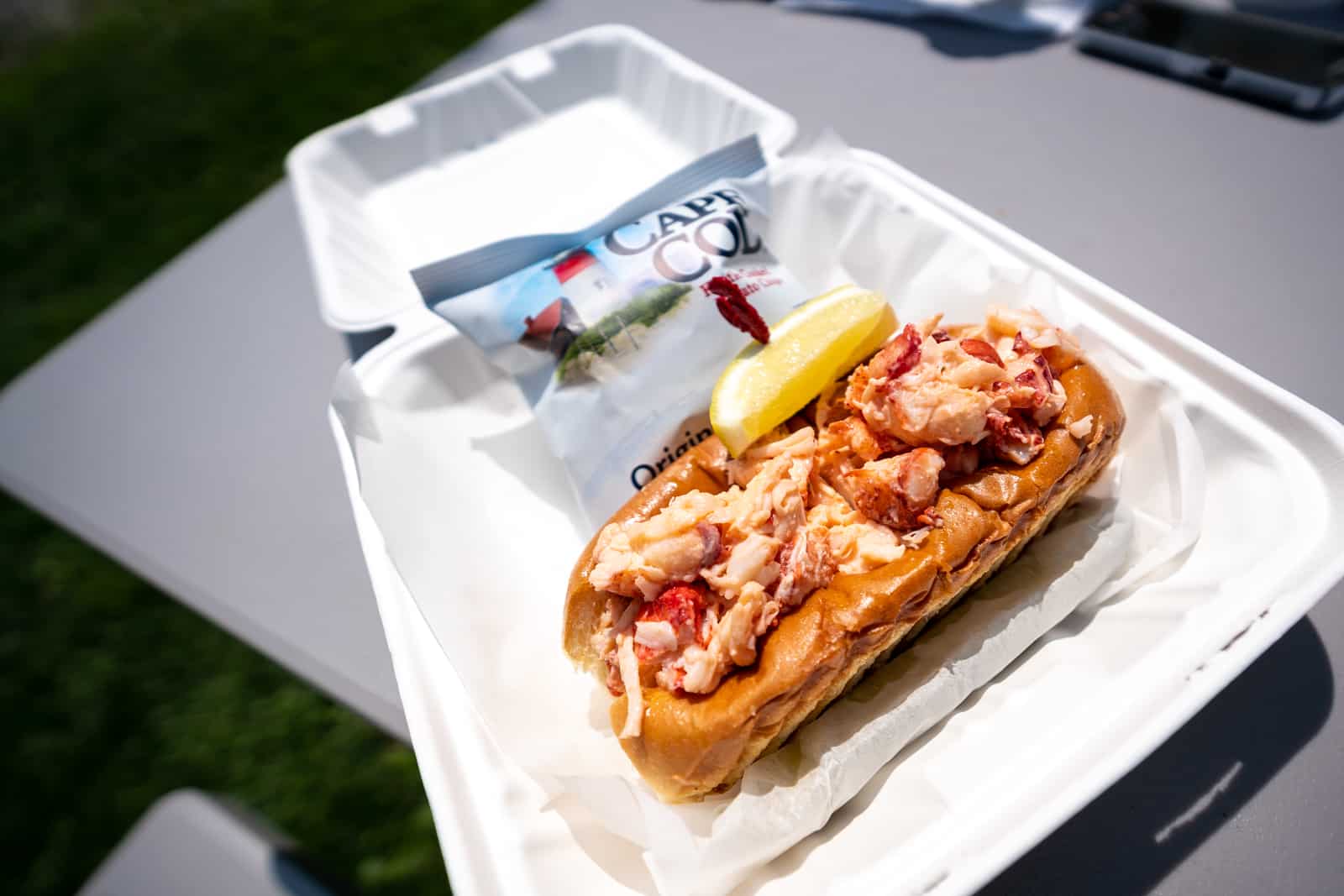 Lobster roll from C-Ray lobster in Maine