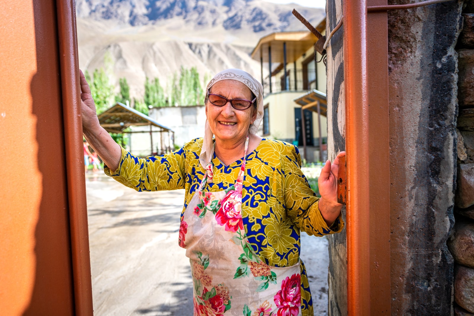 Friendly guesthouse owner in Khorog, Tajikistan