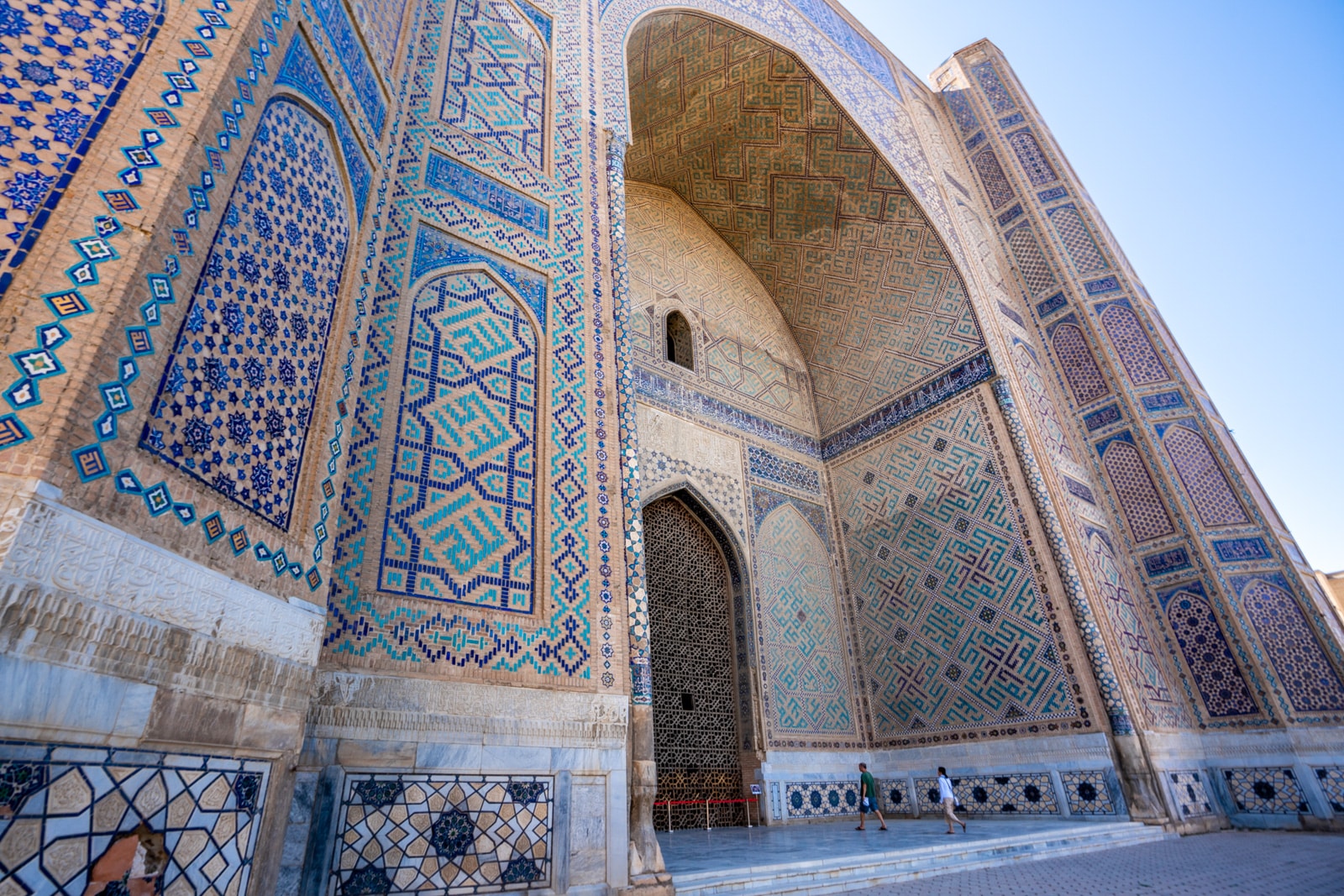 Exterior of the Bibi Khanum mosque in Samarkand, Uzbekistan