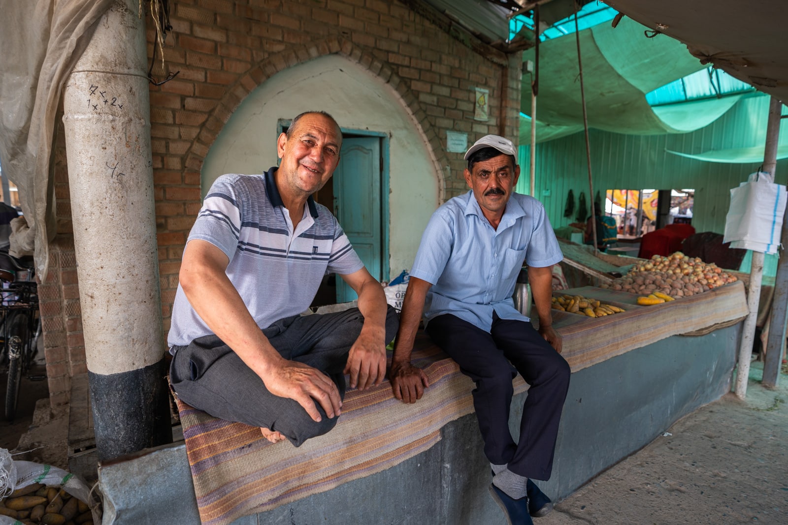 Friendly men in Panjakent, Tajikistan