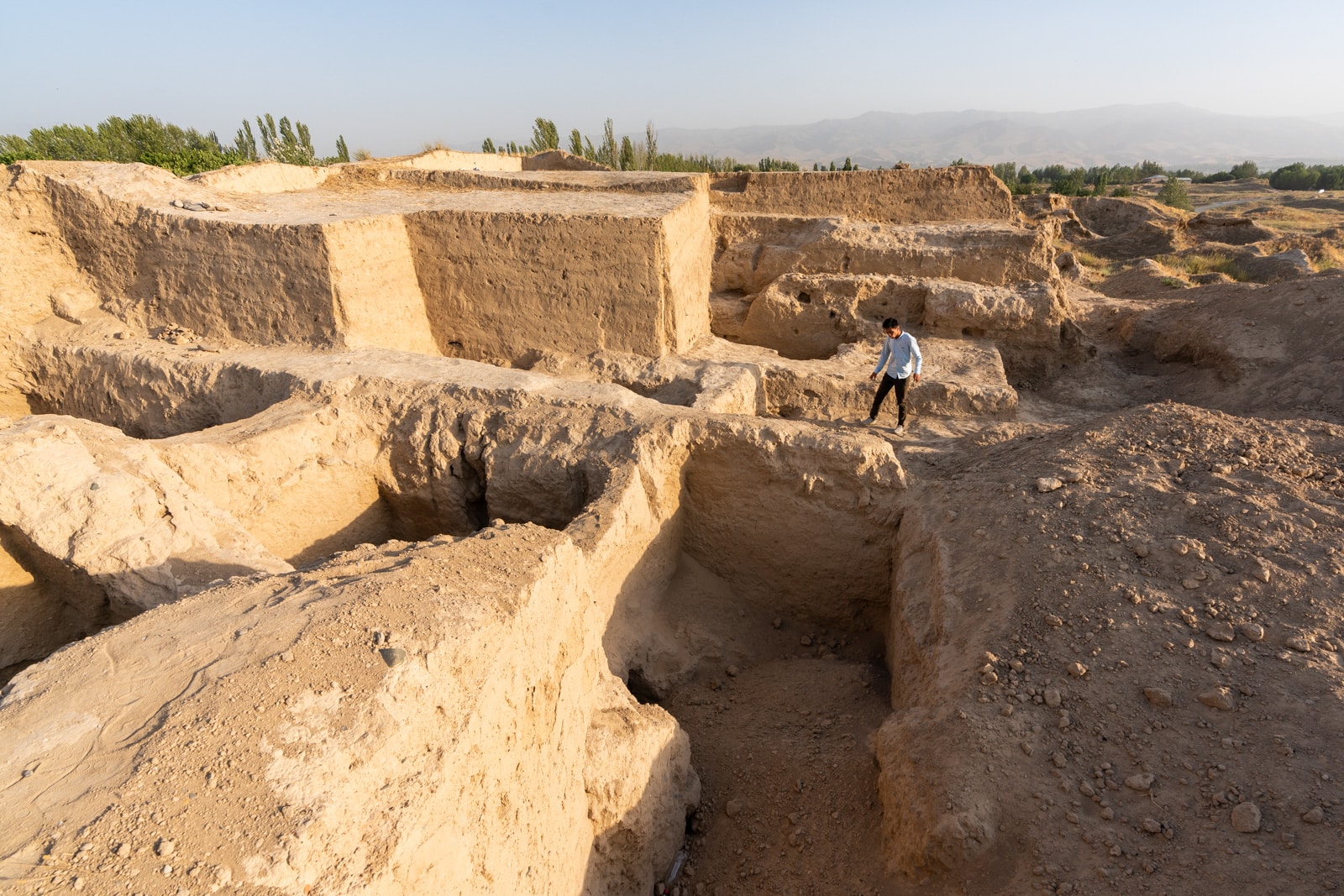Sogdian ruins of ancient Panjakent in Western Tajikistan
