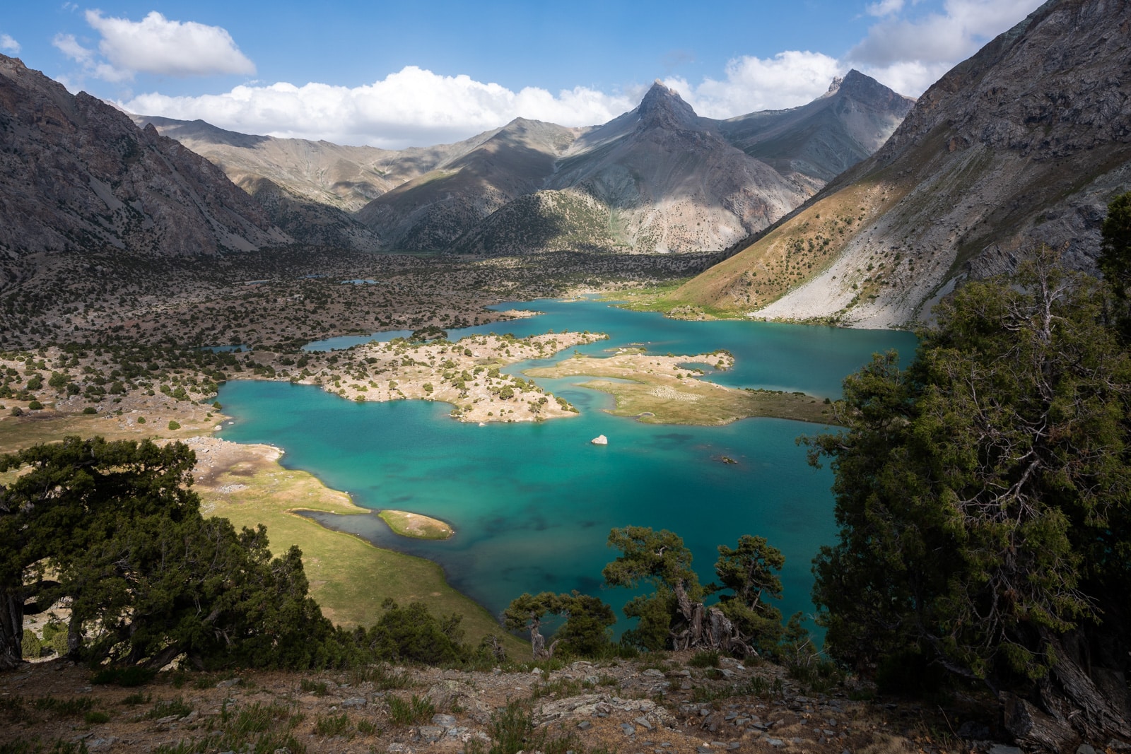 View of Kulikalon Lake in Tajikistan's Fann Mountains