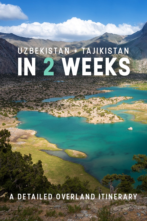 Want to travel in Central Asia, but not sure where to start? This overland two week itinerary for Uzbekistan and Tajikistan is the perfect starting point for backpackers and travelers alike looking for the best introduction to Central Asia and the Silk Road. Click through for travel times, travel tips, transportation, and best places to visit in Uzbekistan and Tajikistan.