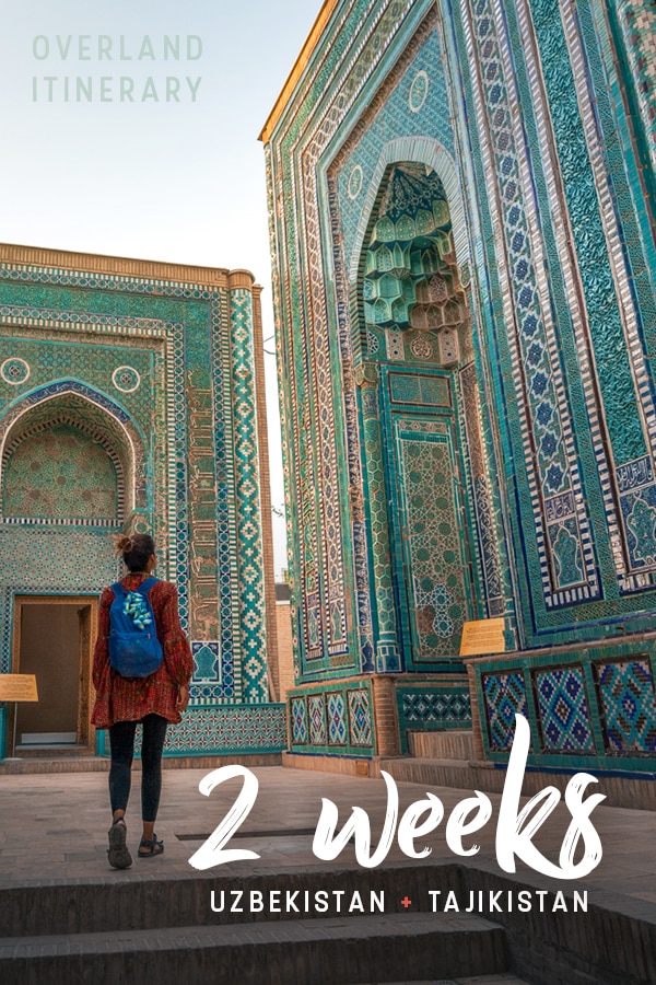 Want to travel in Central Asia, but not sure where to start? This overland two week itinerary for Uzbekistan and Tajikistan is the perfect starting point for backpackers and travelers alike looking for the best introduction to Central Asia and the Silk Road. Click through for travel times, travel tips, transportation, and best places to visit in Uzbekistan and Tajikistan.