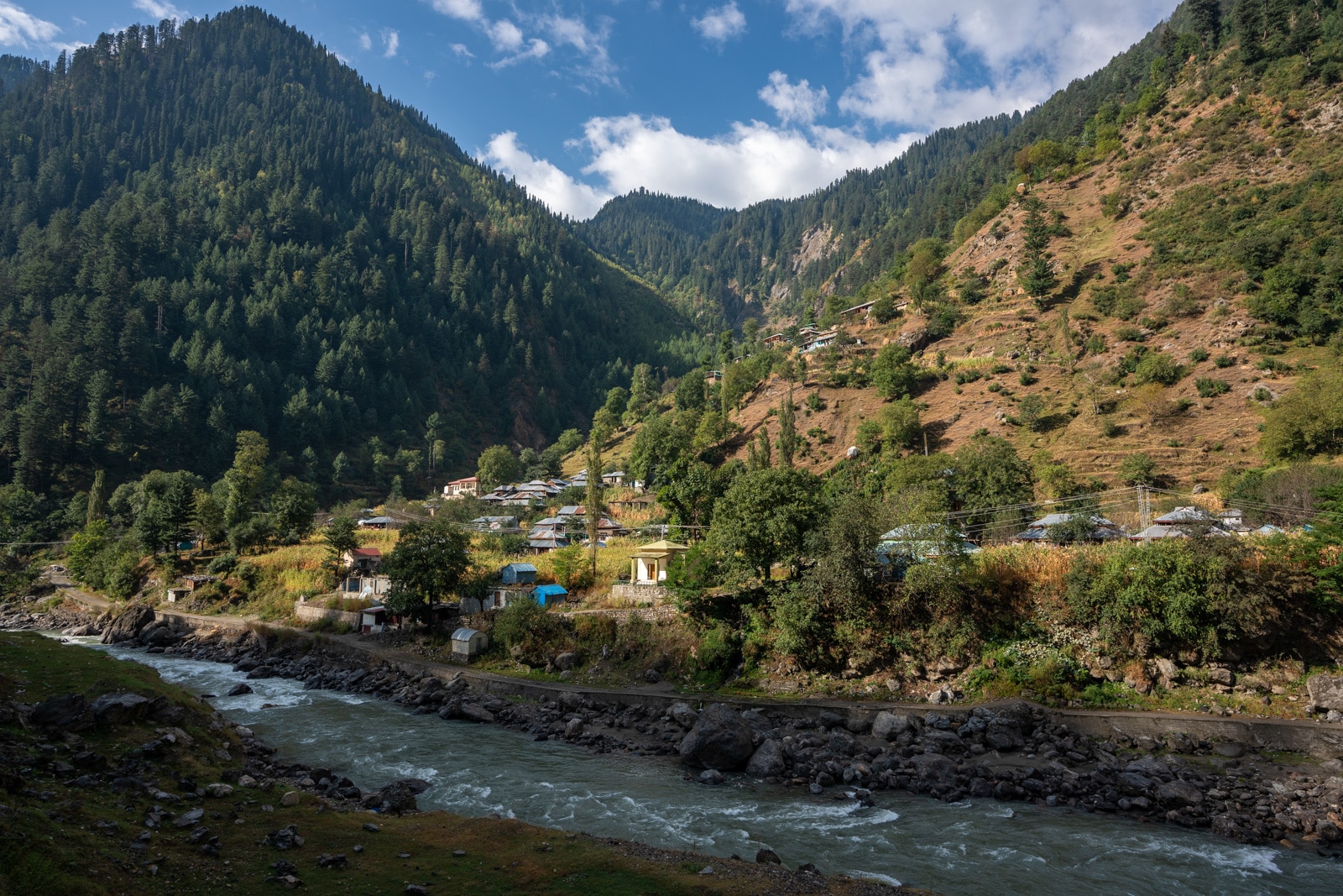 Village on the way to Naran, Pakistan