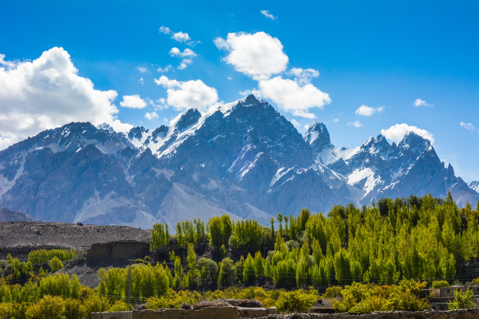 Snowy mountains around Shimshal