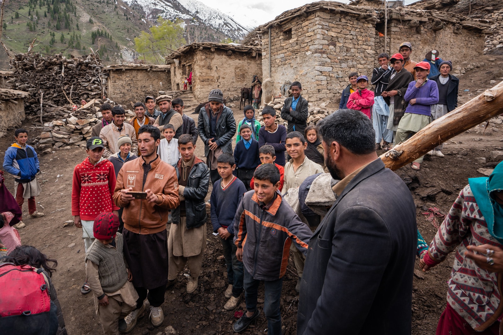 Men staring in Mirmalik village, Astore, Pakistan