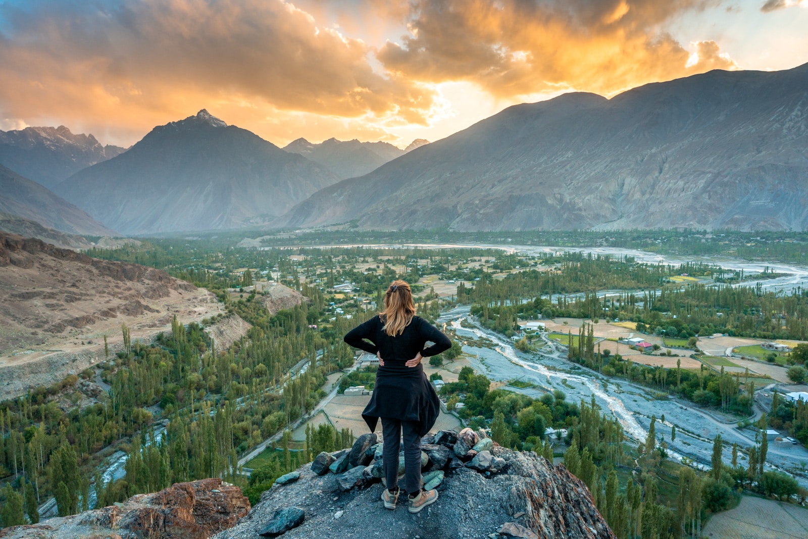 Female traveler in Yasin Valley, Pakistan