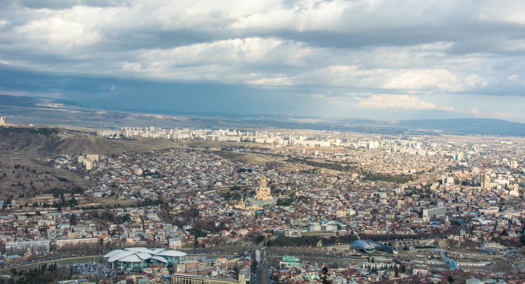 Tbilisi, Georgia from above