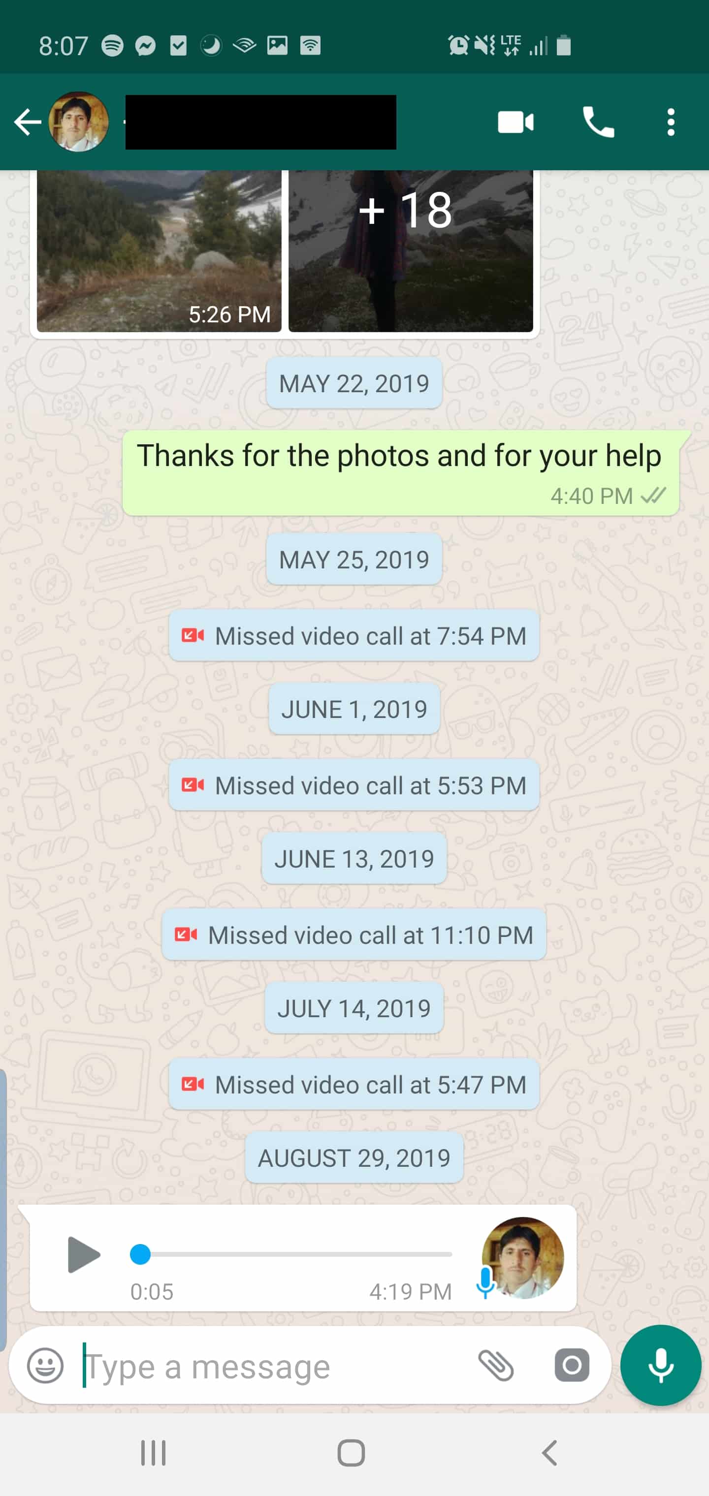 Screenshot of Pakistani man abusing Whatsapp