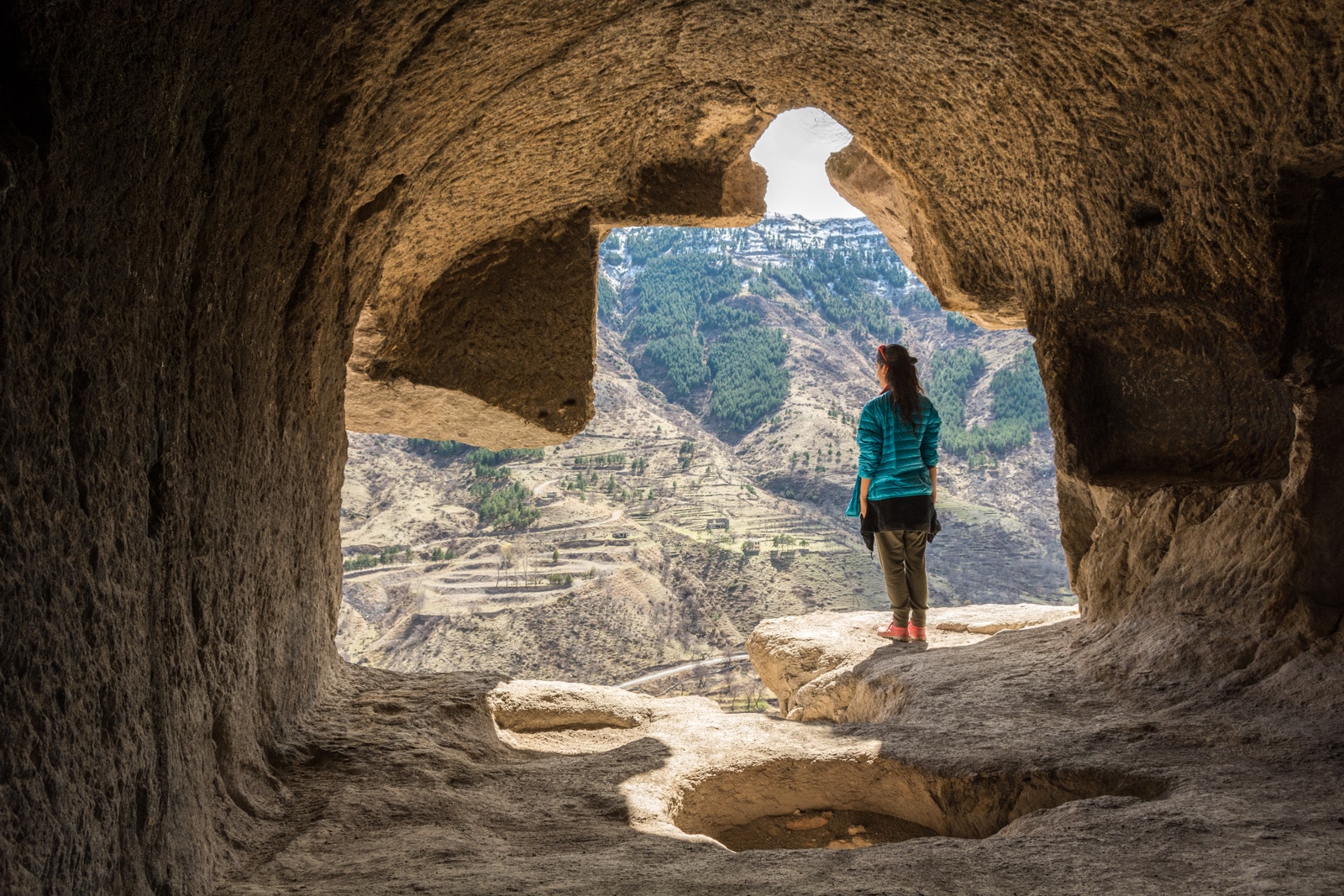 Inside Vardzia caves near Akhaltsikhe, Georgia