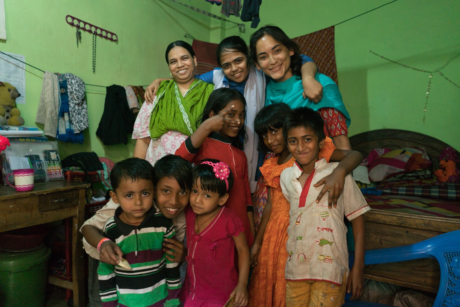 With a family in Dhaka, Bangladesh