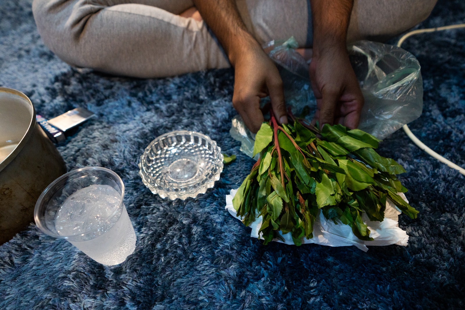 Drugs including khat and alcohol in someone's house in Saudi Arabia