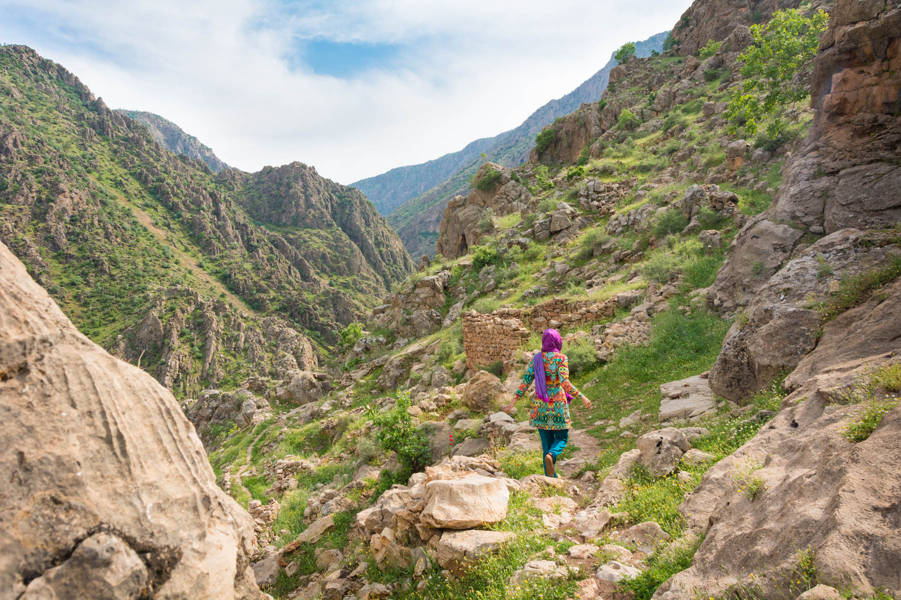 Female traveler in Iran