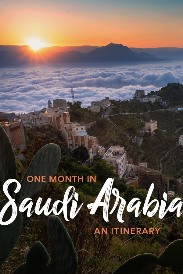 Planning a trip to Saudi Arabia, an off the beaten track Middle East country? Let this one-month Saudi Arabia itinerary be your guide! This detailed itinerary includes the best places to visit in Saudi Arabia, tips on where to stay in Saudi Arabia, top sights in the country, advice on traveling Saudi Arabia by car, and more. Click through for the most detailed Saudi Arabia itinerary you'll find on the internet. #SaudiArabia #MiddleEast #Itinerary