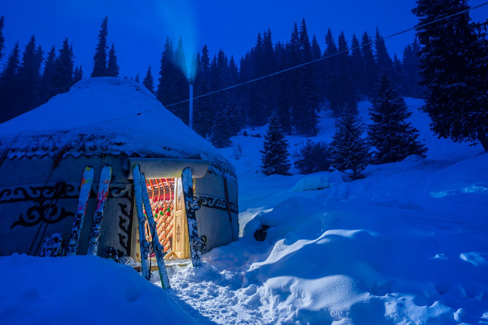 Backcountry ski yurt in Boz Uchuk, Kyrgyzstan