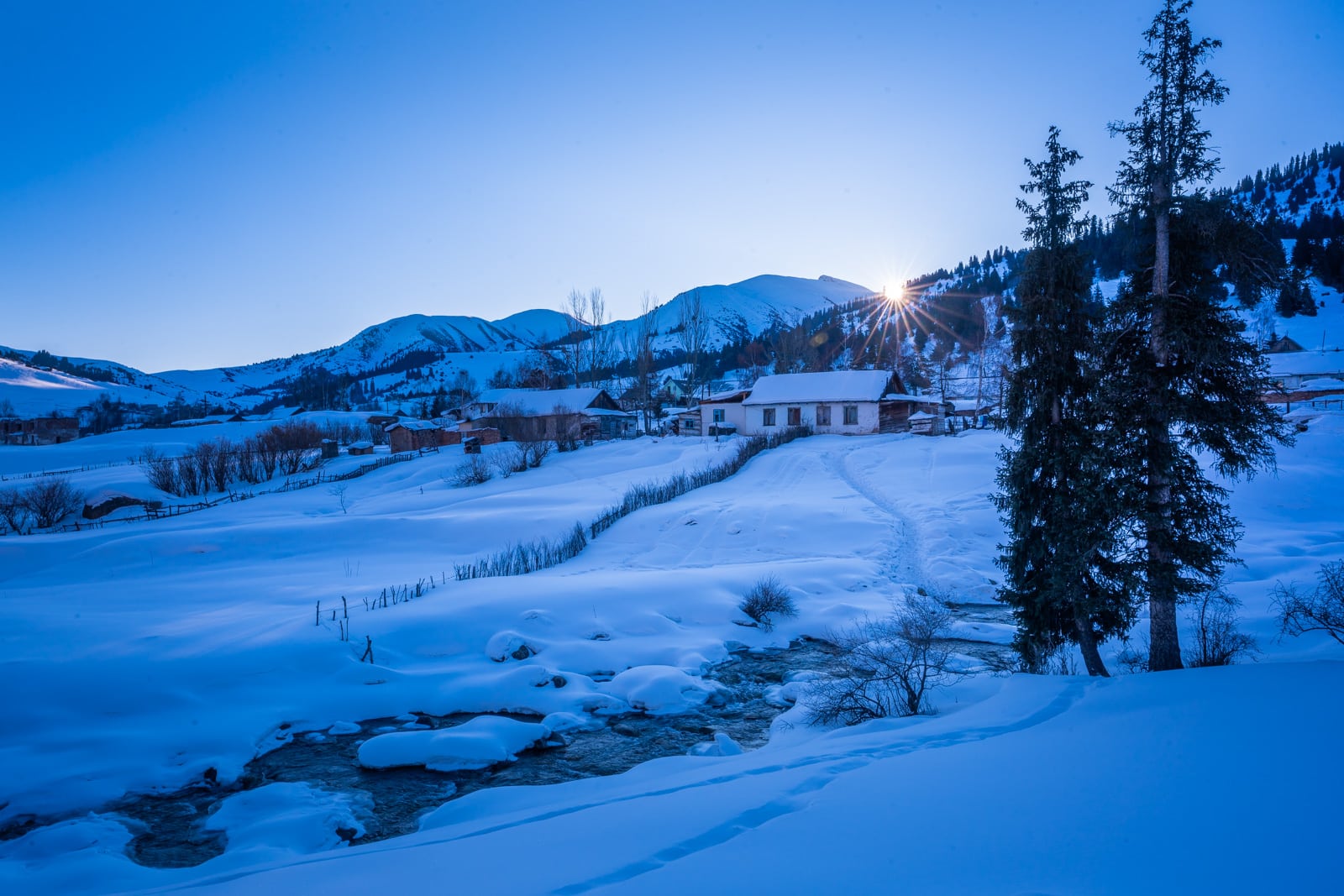 Sunrise over Jyrgalan, Kyrgyzstan