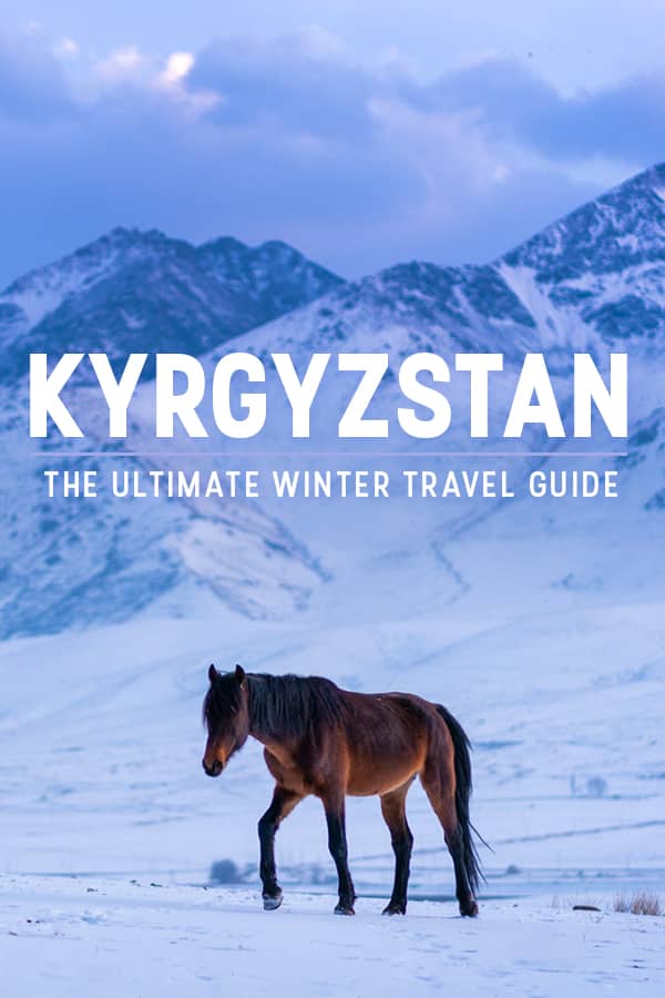 Want an offbeat winter destination? Consider Kyrgyzstan in Central Asia! Kyrgyzstan has all kinds of winter travel activities, from backcountry skiing and snowboarding to horse treks and yurt stays in the snow! Click through for a massive travel guide to Kyrgyzstan in winter to help you plan your trip. #CentralAsia #Kyrgyzstan #WinterTravel