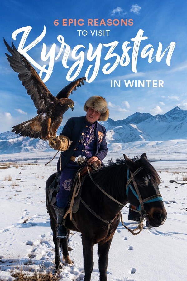 Kyrgyzstan is an off the beaten track destination on people's maps these days... but did you know you can travel Kyrgyzstan in winter, too? Winter in Kyrgyzstan is beyond beautiful; click through for six more reasons you need to travel to Kyrgyzstan and Central Asia in winter ASAP. #Kyrgyzstan #CentralAsia #winter