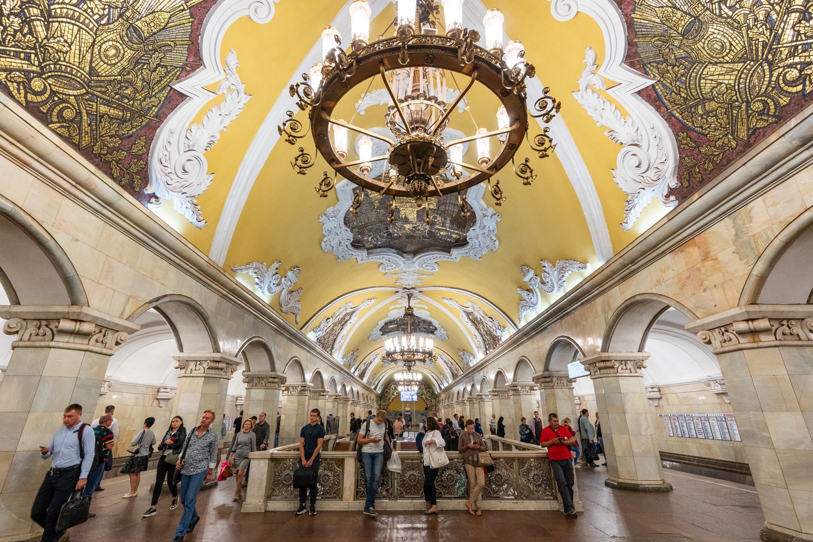 Subway metro station in Moscow, Russia
