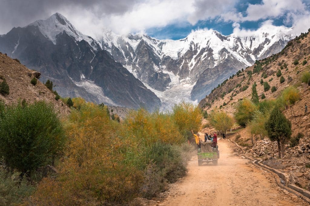 Jeep driving to Tarashing, Astore, Gilgit Baltistan, Pakistan