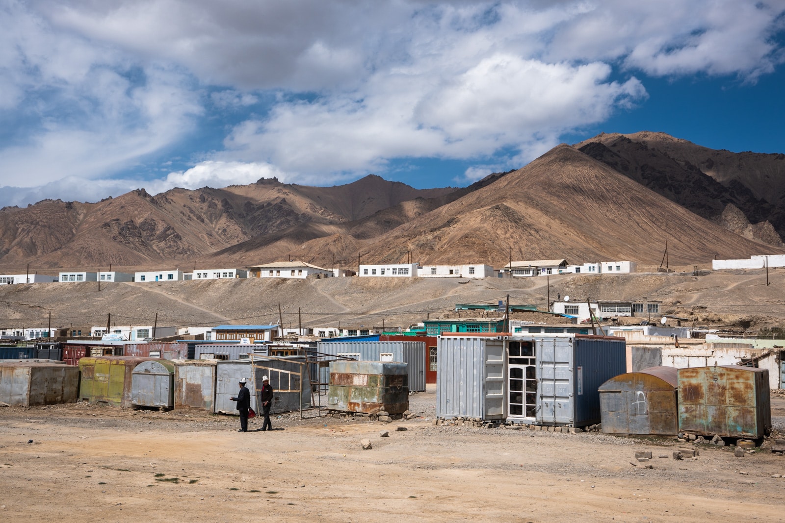 Shipping container bazaar in Murghab, Tajikistan