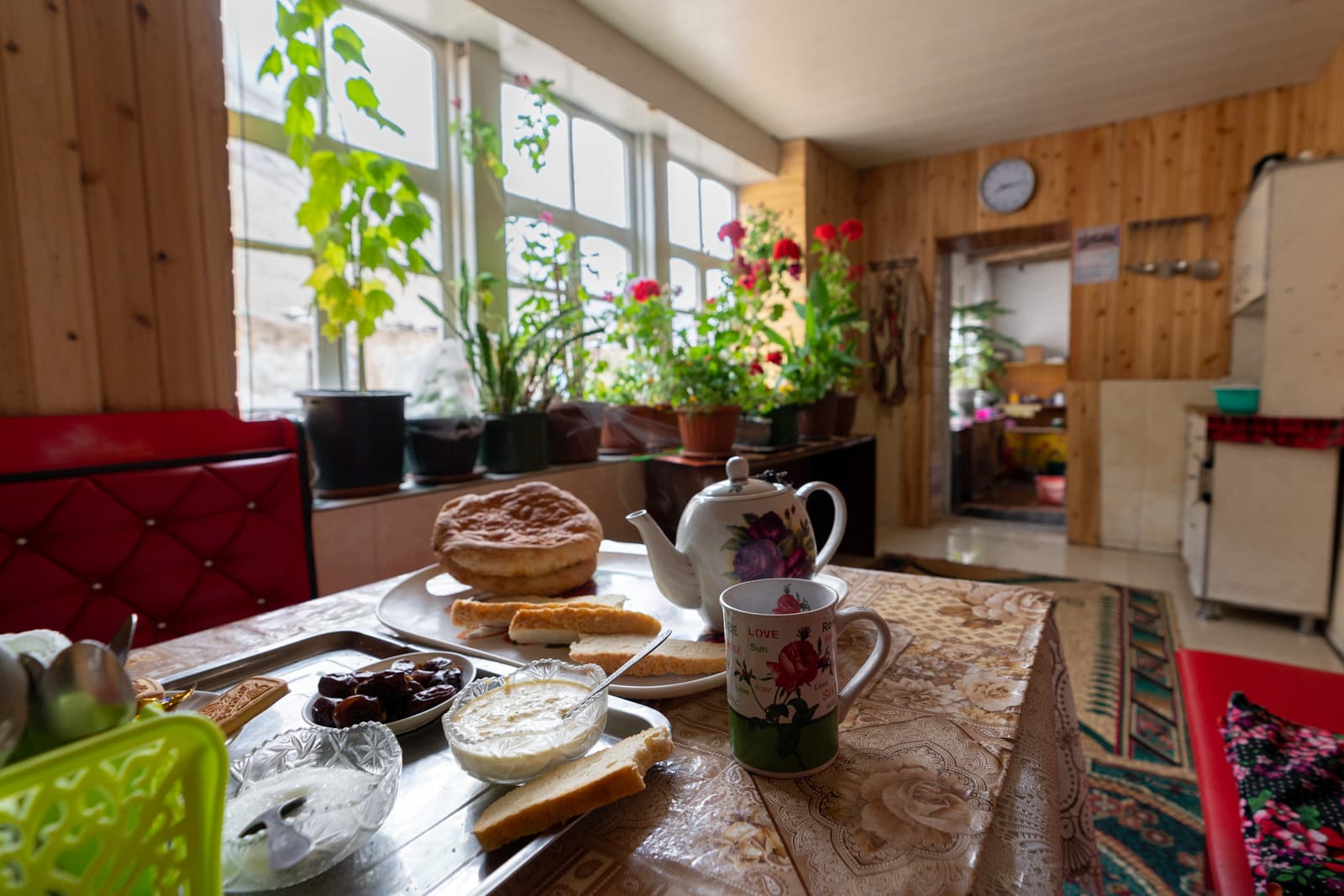 Kitchen in the homestay in Shaimak, Tajikistan