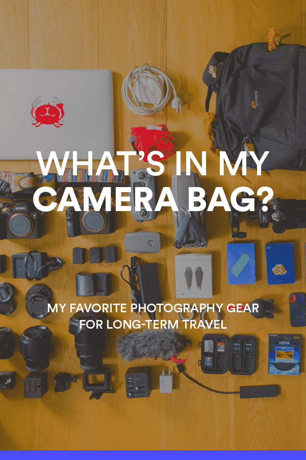 Deciding what photography gear to pack when traveling can be stressful. To help, here are the cameras, lenses, bag, and other accessories I travel with and recommend to other travel photographers. I've perfected this packing list after more than four years of full-time backpacking around the world. Click to find out what I use and recommend.
