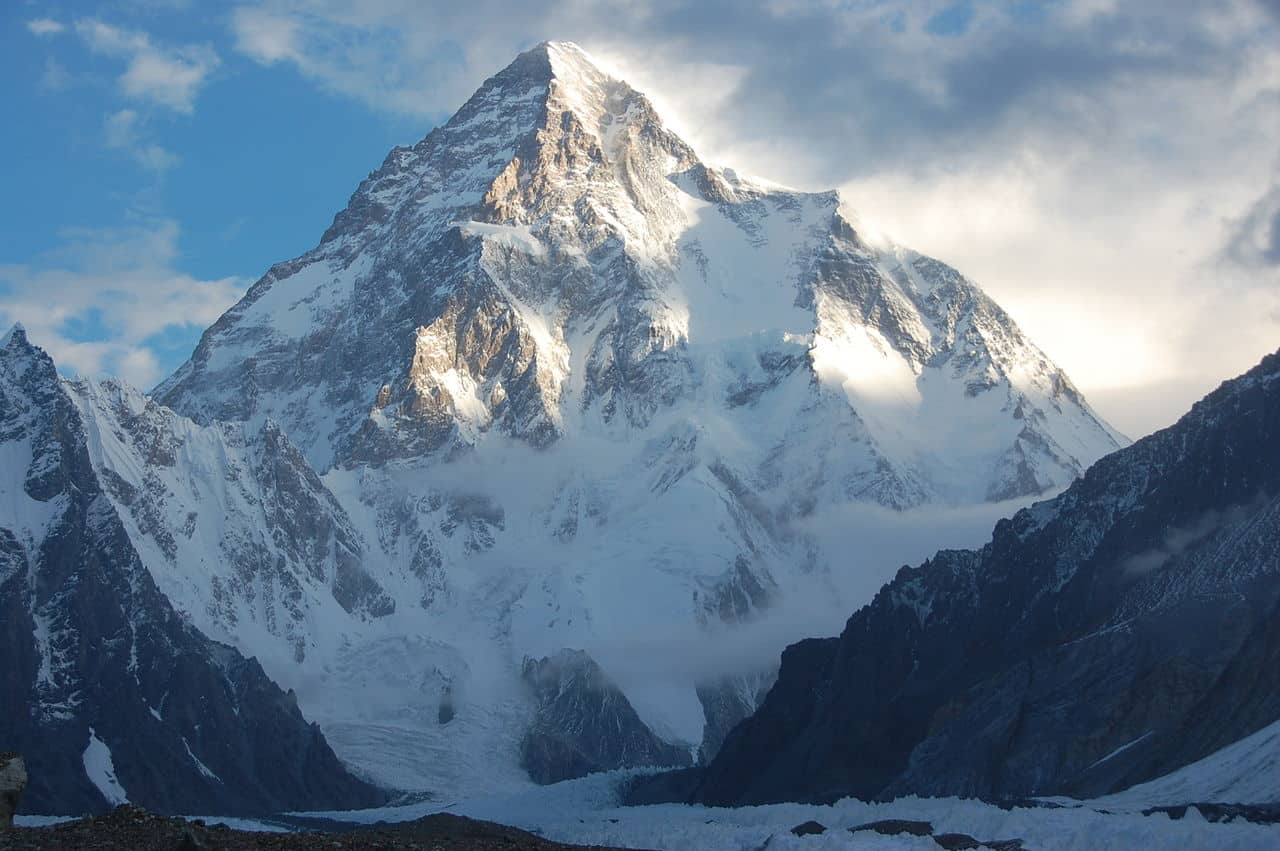 K2 Mountain on the border of China and Pakistan