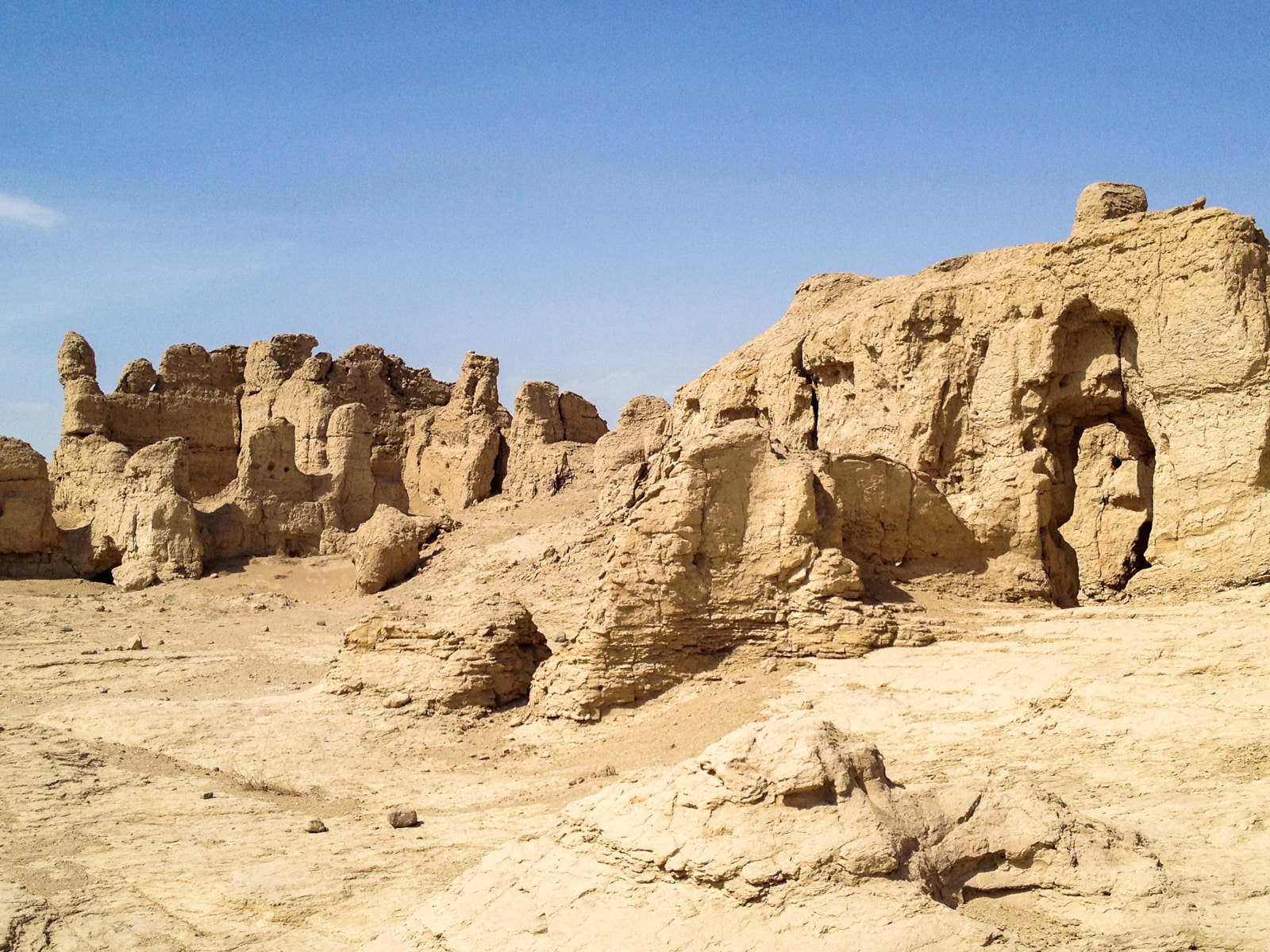Remains of Jiaohe city near Turpan, Xinjiang, China
