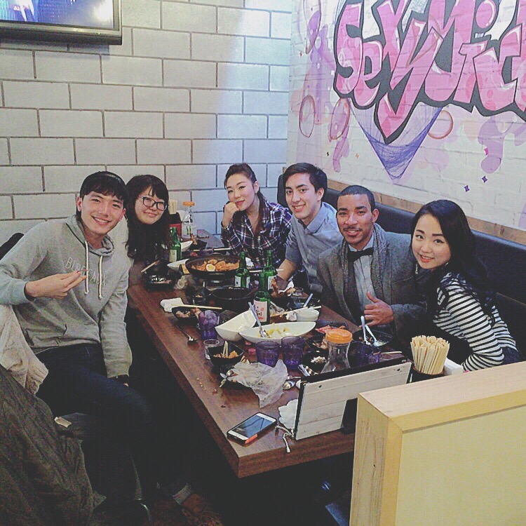 Tyreek with fellow students in Japan