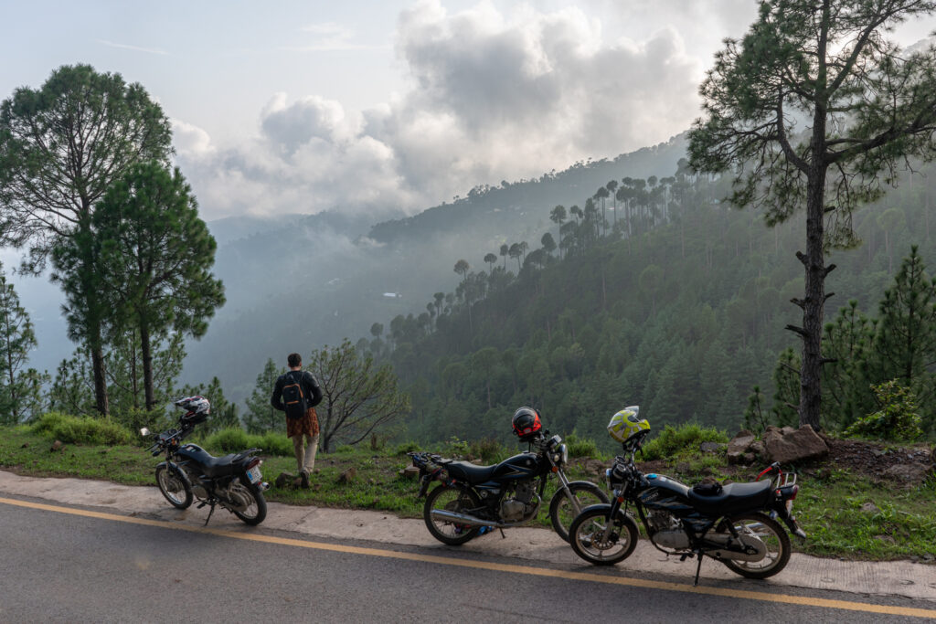 Pakistan motorcycle tour - Biking in the hills around Islamabad called Kotli Sattian